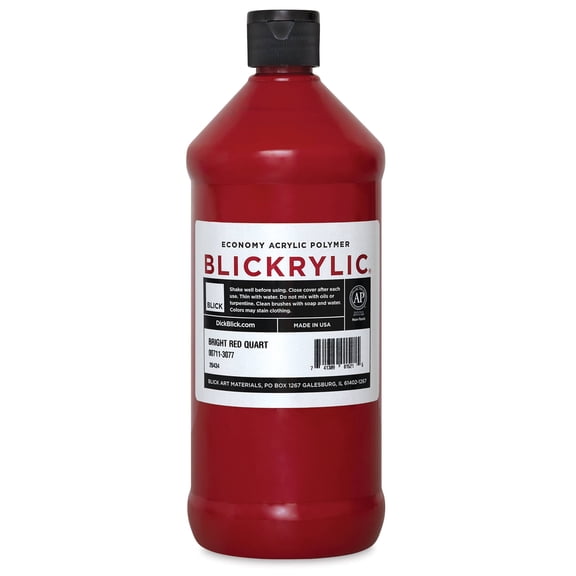 Blickrylic Student Acrylics - Bright Red, Quart