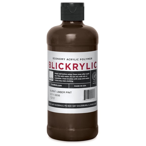 Blickrylic Student Acrylics - Burnt Umber, Pint