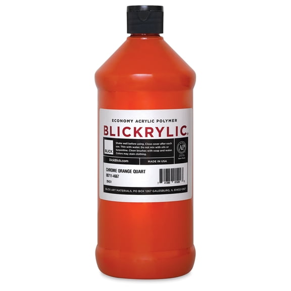 Blickrylic Student Acrylics - Chrome Orange, Quart