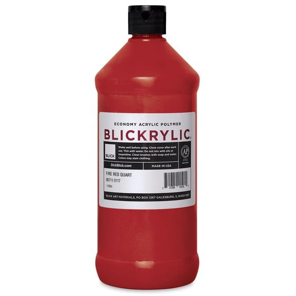 Blickrylic Student Acrylics - Fire Red, Quart