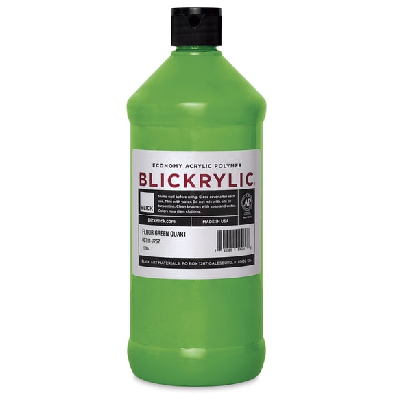 Blickrylic Student Acrylics - Fluorescent Green, Quart