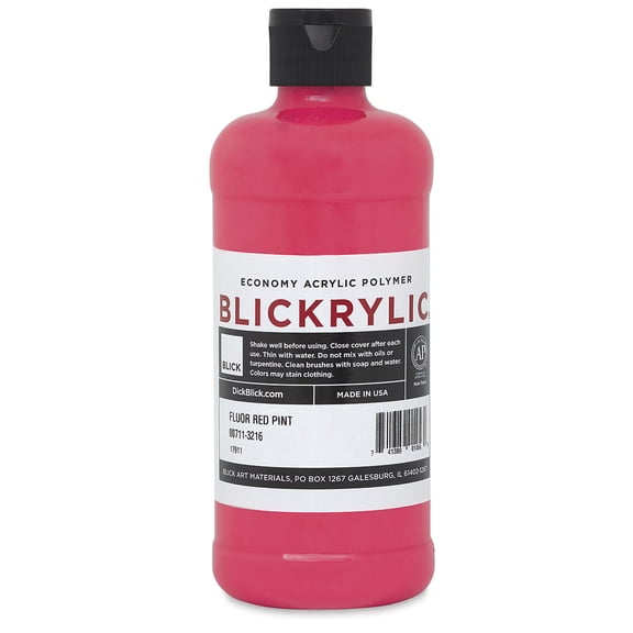 Blickrylic Student Acrylics - Fluorescent Red, Pint