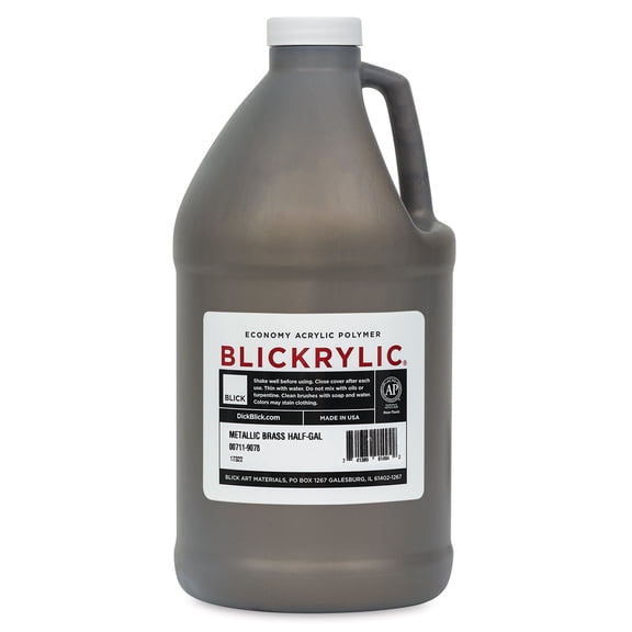 Blickrylic Student Acrylics - Metallic Brass, Half Gallon
