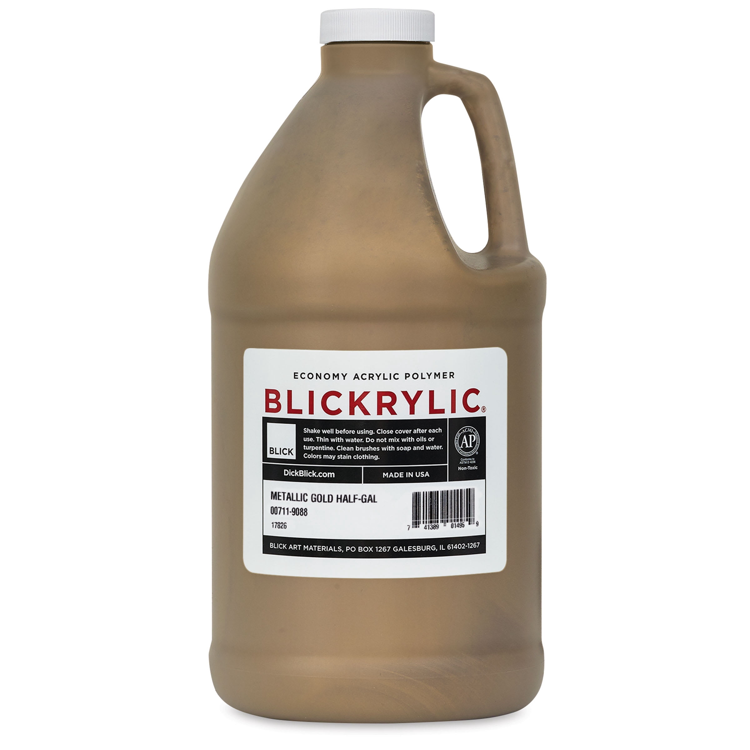 Blickrylic Student Acrylics - Metallic Gold, Half Gallon