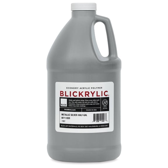 Blickrylic Student Acrylics - Metallic Silver, Half Gallon