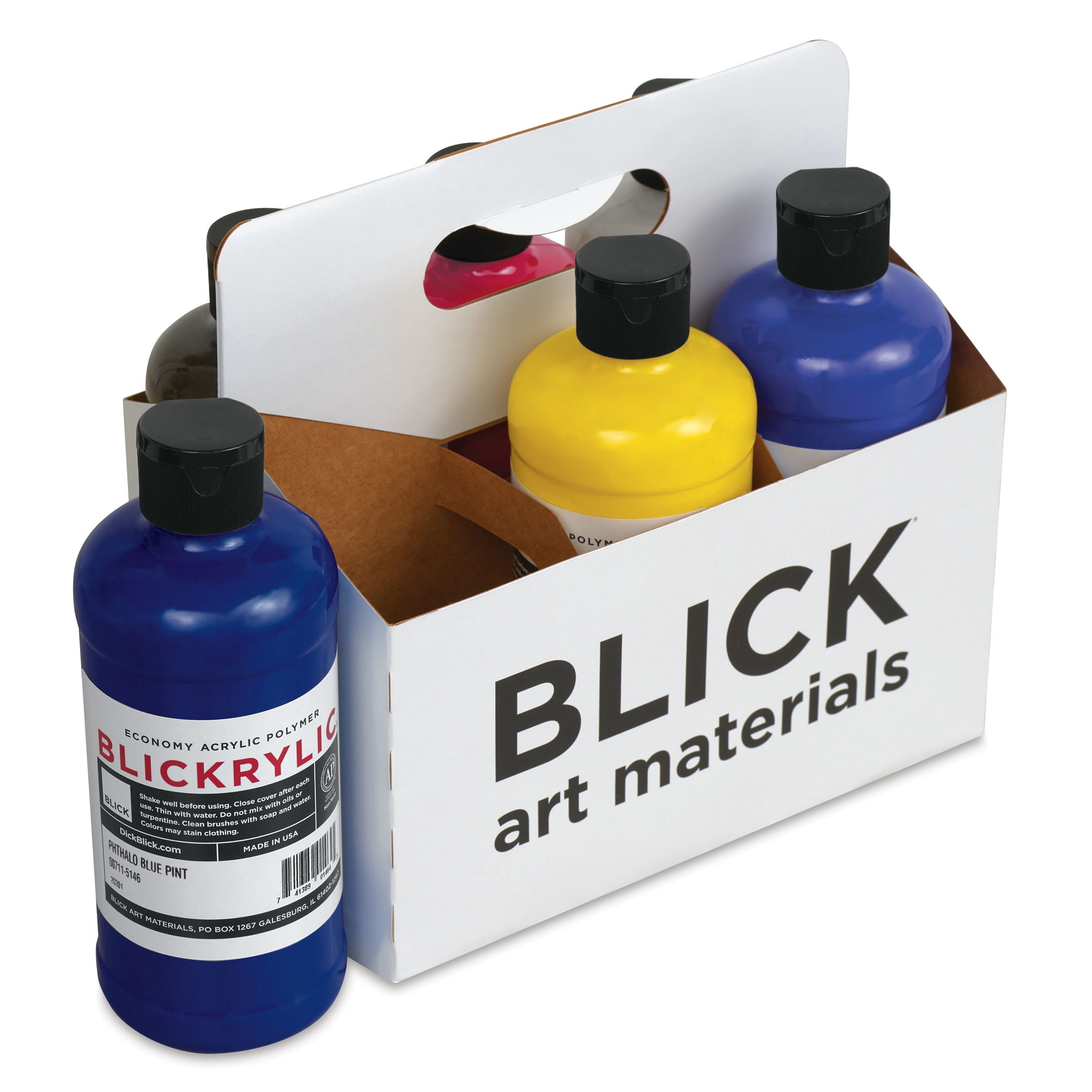 Blickrylic Student Acrylics - Set of 6, Mixing Color Set, Pints