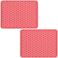 thumbnail image 1 of Bligli 15.7x11.8inch Kitchen Sink Mat, PVC Eco-Friendly Bottom Protector with Fast Drain & Anti-Slip, Red, 1 of 7