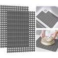 thumbnail image 1 of Bligli Round Sink Mats 2-Pack ,Non-Slip PVC Sink Protector, Fits Stainless Steel / Ceramic Sinks,15.7 x 11.8 inch,Fast Draining Dot Design for Kitchen Sink, Grey, 1 of 8
