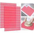 thumbnail image 1 of Bligli Round Sink Mats 2-Pack ,Non-Slip PVC Sink Protector, Fits Stainless Steel / Ceramic Sinks,15.7 x 11.8 inch,Fast Draining Dot Design for Kitchen Sink, Red, 1 of 8