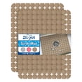 thumbnail image 1 of Bligli 2-Pack Sink Mats - 15.7"x11.8" Non-Slip PVC Liners, Quick-Dry Kitchen Protector for Stainless Steel/Ceramic, Dish Drying Mat (Clear Brown), 1 of 8