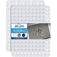 thumbnail image 1 of Bligli 2-Pack Sink Mats - 15.7"x11.8" Non-Slip PVC Liners, Quick-Dry Kitchen Protector for Stainless Steel/Ceramic, Dish Drying Mat (Clear), 1 of 8
