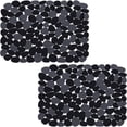 thumbnail image 1 of Bligli Pebble Sink Mat 2-Pack - PVC Kitchen Protector for Stainless Steel/Ceramic, Dish Drying Mat for Dishes, 15.7" x 11.8", Black, 1 of 7