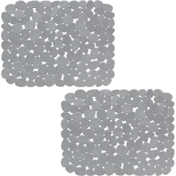 Bligli Pebble Sink Mat 2-Pack - PVC Kitchen Protector for Stainless ...