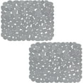 thumbnail image 1 of Bligli Pebble Sink Mat 2-Pack - PVC Kitchen Protector for Stainless Steel/Ceramic, Dish Drying Mat for Dishes, 15.7" x 11.8", Solid Grey, 1 of 7