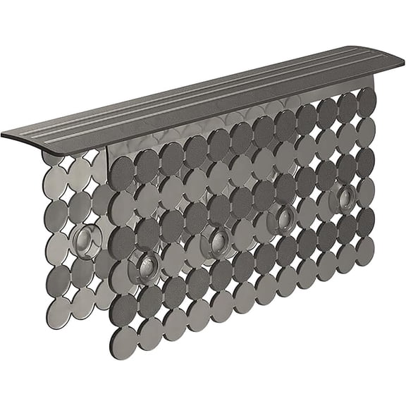 Bligli PVC Sink Divider Mat - Grey (12.2"x4.7"), Non-Slip with 6 Suction Cups, Scratch & Stain Resistant, Fits Divided Basins, Easy to Clean