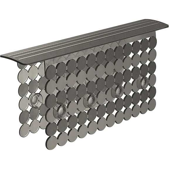 Bligli PVC Sink Divider Mat - Grey (12.2"x4.7"), Non-Slip with 6 Suction Cups, Scratch & Stain Resistant, Fits Divided Basins, Easy to Clean