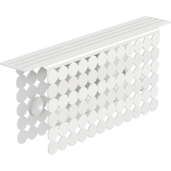Bligli PVC Sink Divider Mat - White(12.2"x4.7"), Non-Slip with 6 Suction Cups, Scratch & Stain Resistant, Fits Divided Basins, Easy to Clean