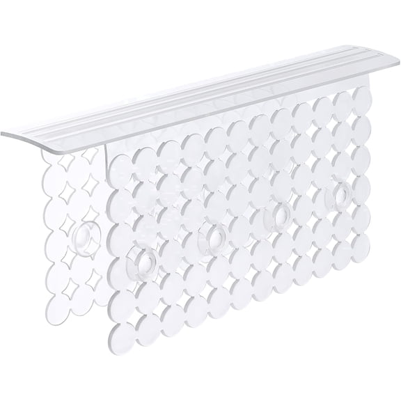Bligli PVC Sink Divider Mat - Clear(12.2"x4.7"), Non-Slip with 6 Suction Cups, Scratch & Stain Resistant, Fits Divided Basins, Easy to Clean