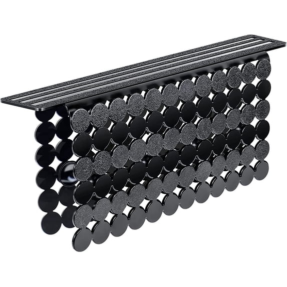 Bligli PVC Sink Divider Mat - Black(12.2"x4.7"), Non-Slip with 6 Suction Cups, Scratch & Stain Resistant, Fits Divided Basins, Easy to Clean