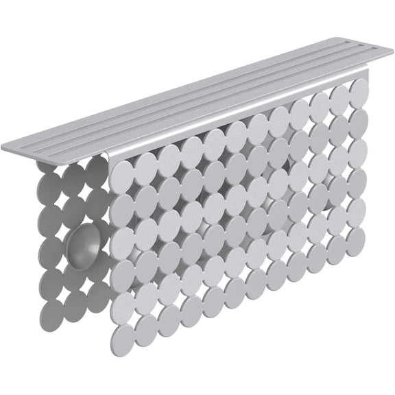 Bligli PVC Sink Divider Mat - Solid Grey (12.2"x4.7"), Non-Slip with 6 Suction Cups, Scratch & Stain Resistant, Fits Divided Basins, Easy to Clean