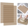 thumbnail image 1 of Bligli Round Sink Mats 2-Pack ,Non-Slip PVC Sink Protector, Fits Stainless Steel / Ceramic Sinks,15.7 x 11.8 inch,Fast Draining Dot Design for Kitchen Sink, Brown, 1 of 8