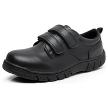 Blikcom Boys Kids School Uniform Shoes Adjustable Laces Formal Oxford Dress Shoes Loafers (Color : Black, Size : 10 Toddler)