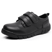 BLIKCON Blikcom Boys Kids School Uniform Shoes Adjustable Laces Formal Oxford Dress Shoes Loafers (Color : Black, Size : 10 Toddler)