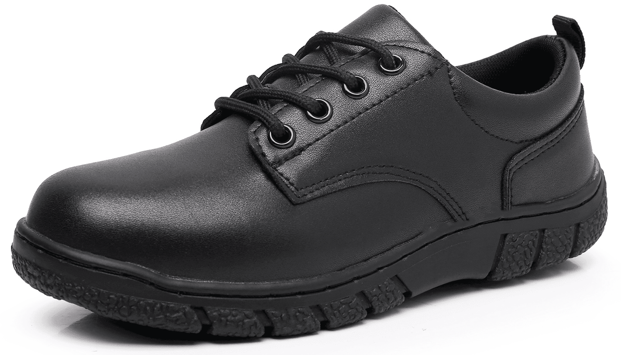 Blikcom Boys Kids School Uniform Shoes Adjustable Laces Formal Oxford Dress Shoes Loafers
