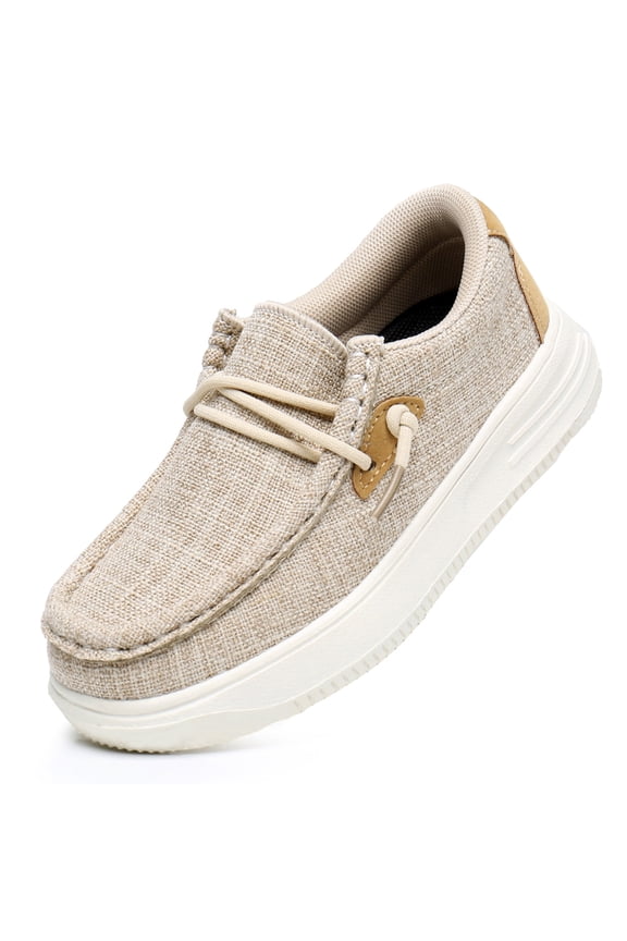 Boys Girls Slip-On Casual Boat Shoes Light-Weight Lace Up Loafers(Toddler/Little Kid/Big Kid)