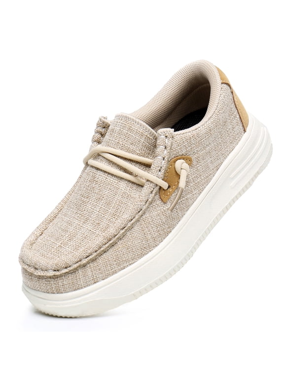 Boys Girls Slip-On Casual Boat Shoes Light-Weight Lace Up Loafers(Toddler/Little Kid/Big Kid)