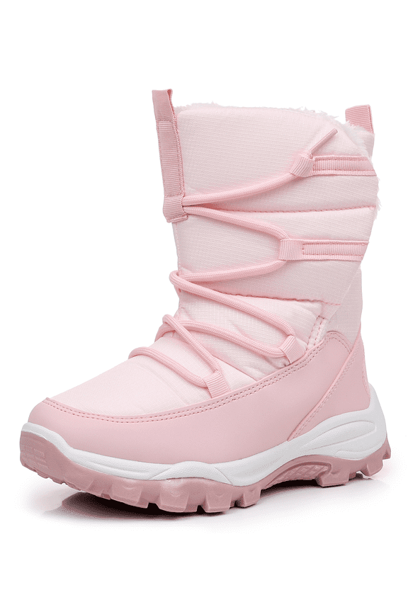 Girls Snow Boots Water-Resistant Slip Resistant Warm Winter Shoes (Little Kid/Big Kid)
