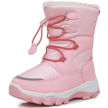 Blikcon Girls Snow Boots Water-Resistant Slip Resistant Warm Winter Shoes (Toddler/Little Kid)