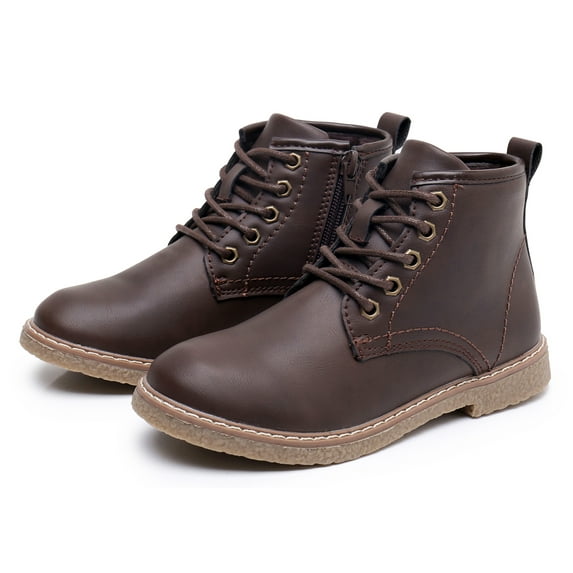 Blikcon Kids Boys Ballard Dress Boots Comfort Bootie (Color : Darkbrown, Size : 11 Little Kid)