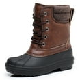 thumbnail image 1 of Blikcon Kids Boys & Girls Faux Fur-Lined Waterproof Winter Snow Boots (Color : Brown, Size : 11 Little Kid), 1 of 9
