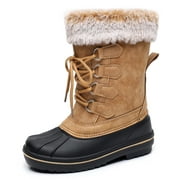 Blikcon Kids Boys & Girls Faux Fur-Lined Waterproof Winter Snow Boots (Little Kid/Big Kid)