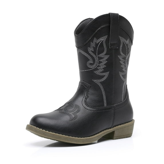 Blikcon Kids Cowboy Boots Girls Mid Calf Western Cowgirl Boots Side Zipper (Toddler/Little Kid/Big Kid)