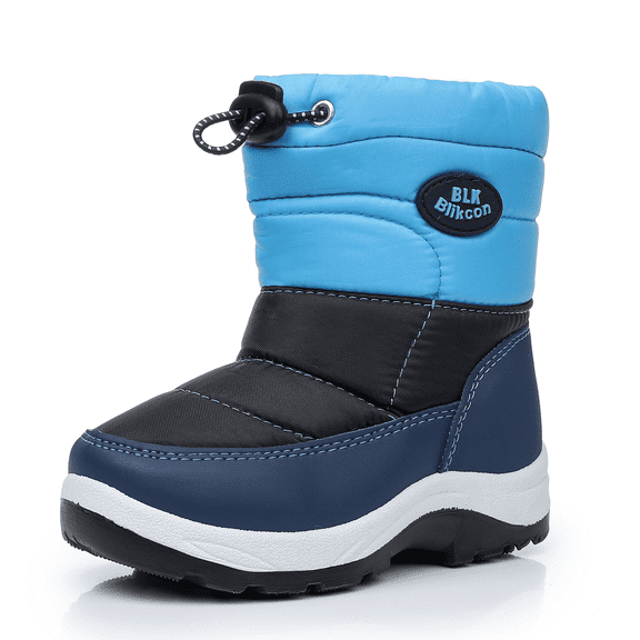 Blikcon Kids Snow Boots Boys Girls Lightweight Slip Resistant Waterproof Winter Boots (Toddler/Little Kid)