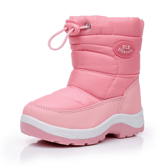 Blikcon Kids Snow Boots Boys Girls Lightweight Slip Resistant Waterproof Winter Boots (Toddler/Little Kid)
