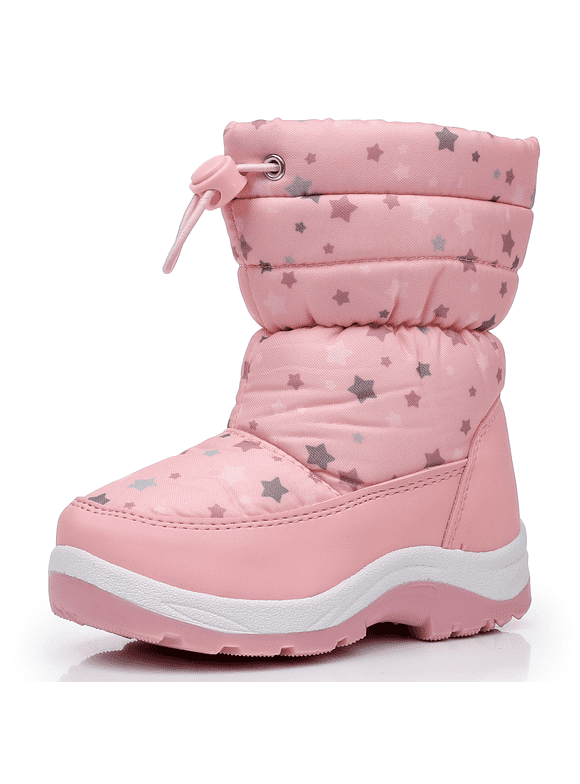 Kids Snow Boots Girls Lightweight Slip Resistant Waterproof Winter Boots (Toddler/Little Kid)