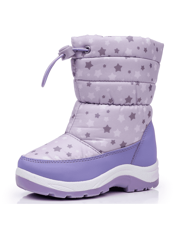 Kids Snow Boots Girls Lightweight Slip Resistant Waterproof Winter Boots (Toddler/Little Kid)