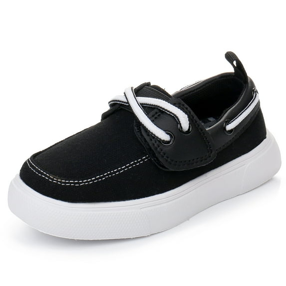 Blikcon Toddler Boys & Girls Hook And Loop Boat Shoes Lace Up Loafers (Toddler/Little Kid)