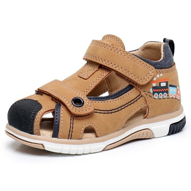 Blikcon Toddler Boys Sandals Closed Toe Summer Shoes For Toddler with Arch Support Outdoor(Color : camel, Size : 9.5 Toddler)