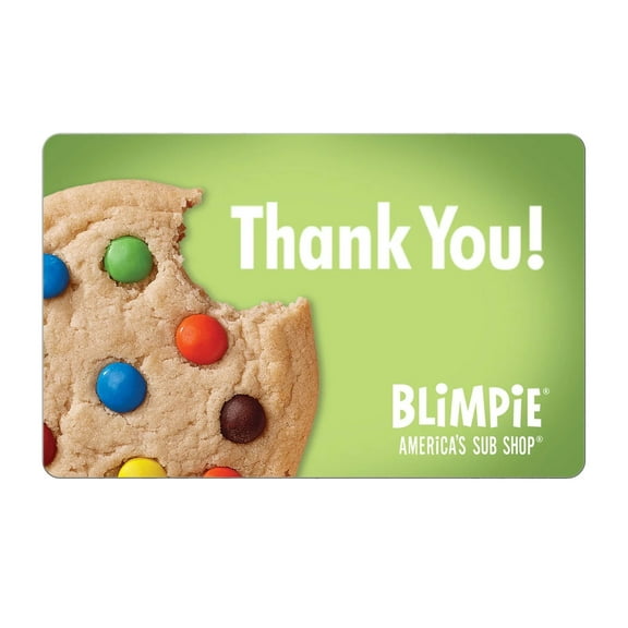 Blimpie $15 Thank You Teacher eGift Card [Email Delivery]