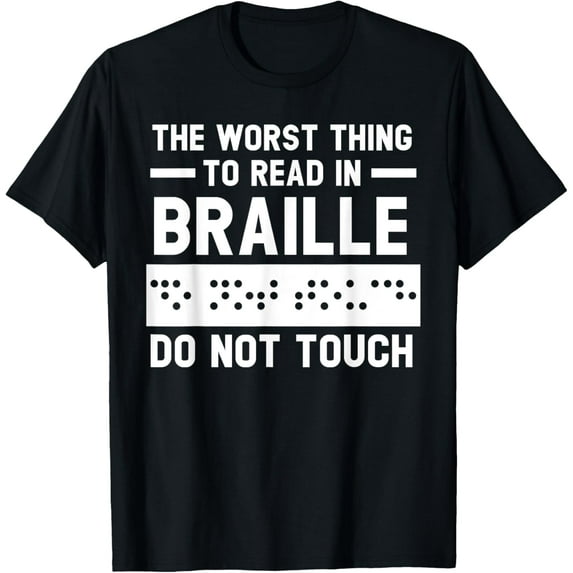 Blind Awareness Braille Visually Impaired Disability T-Shirt