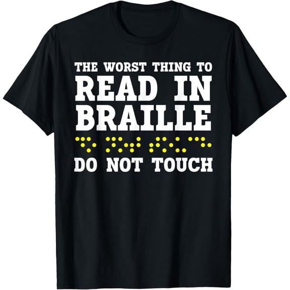 Blind Awareness Braille Visually Impaired Disability T-Shirt