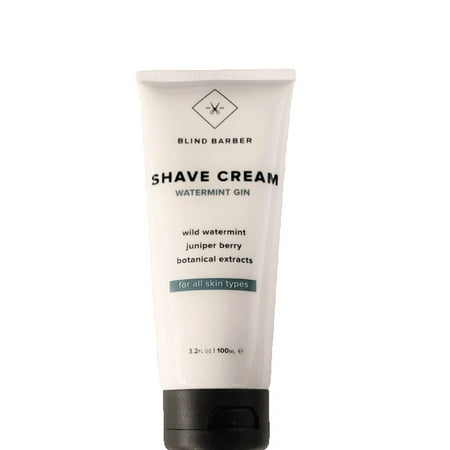 Blind Barber Watermint Gin Shave Cream for Men, 3.2 Oz