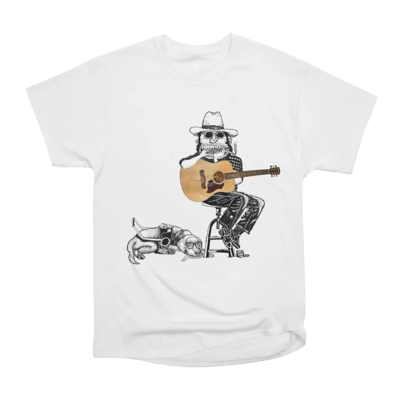 Blind Blues and Labrador Retriever Guide Dog on his Real Guitar T-Shirt ...