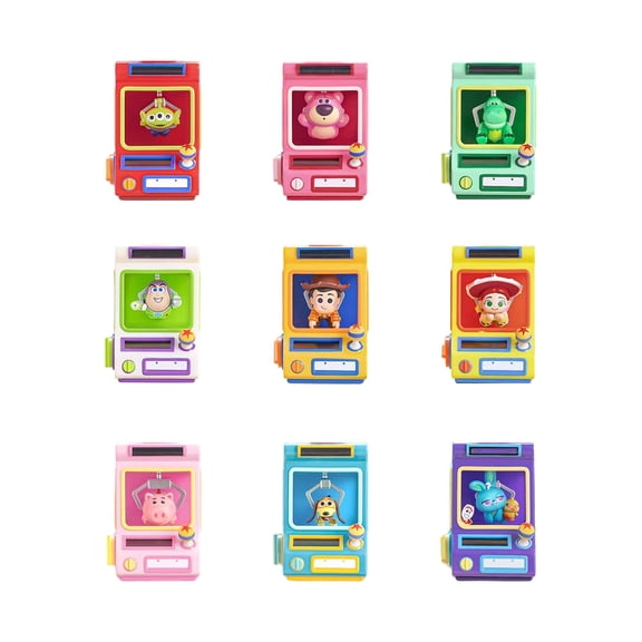 Blind Box Mystery Mini Character Figure 3.9 Inch Arcade Claw Machine Model Random Surprise Selection High Quality PVC Material for Desktop Decoration and Fun Block Set E #003