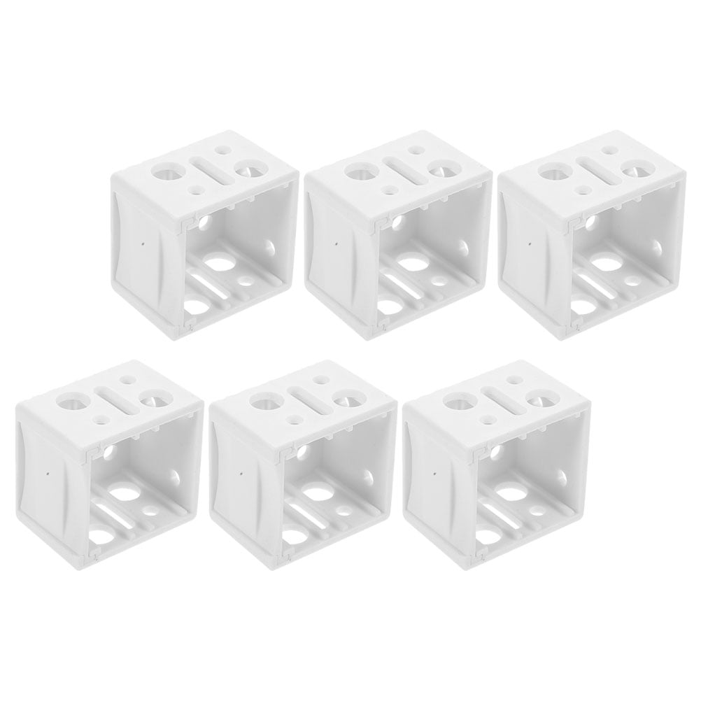 6 Pcs Blind Brackets Window Blinds Mounting Rail for Windows Holder Component Abs White