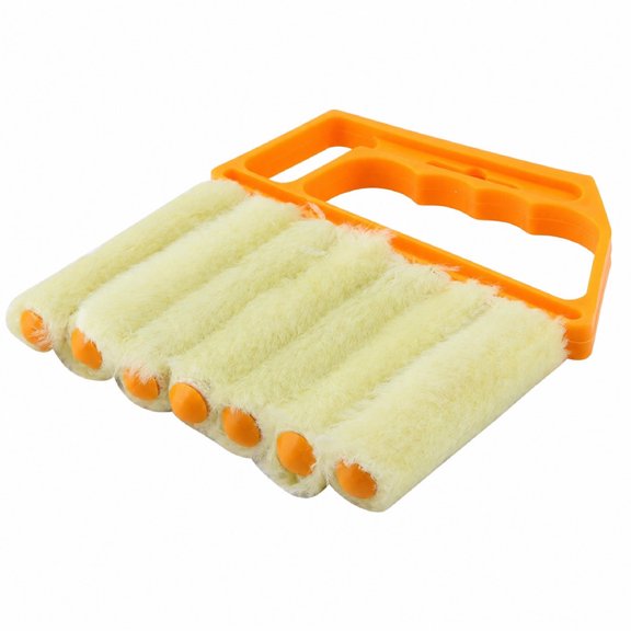 Blind Cleaner Duster 4 Pack, 7 Finger Scrub Brush with Washable Microfiber Sleeves, Color Coded